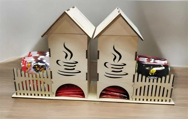 Double tea house for disposable tea bags