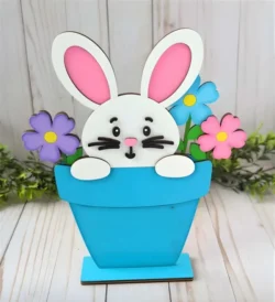 Easter bunny in a flower pot