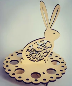 Easter rabbit egg holder tray