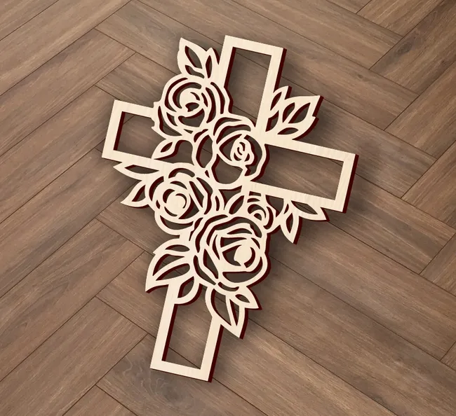 Floral cross