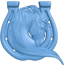 Horseshoe with horse