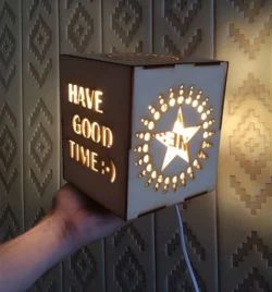 Personalized wooden led