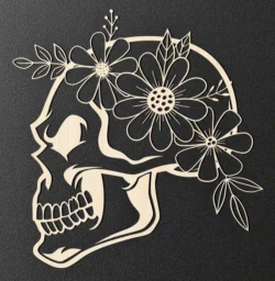 Skull And Flower