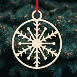 Snowflake Bauble Ornament C0000009 file cdr and dxf pdf free vector download for Laser cut