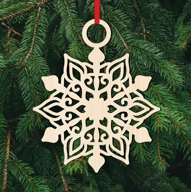 Snowflake Christmas Tree Ornament