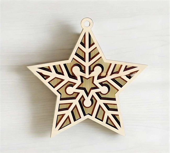 Star christmas ornament