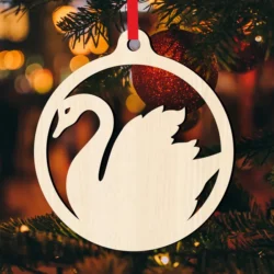 Swan Christmas Ball Ornament