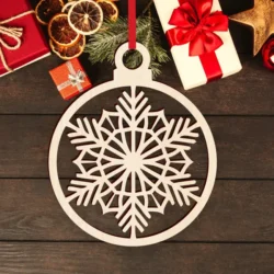 Traditional Snowflake Christmas Bauble