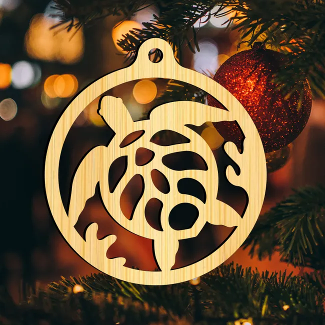 Turtle Christmas Ball Ornament