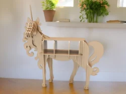 Unicorn bookshelf animal shape consol