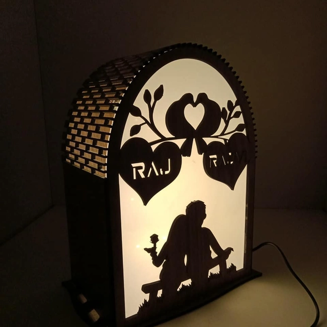 Valentine day lamp