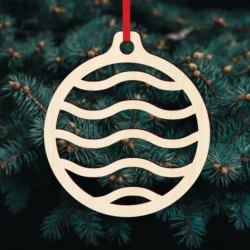 Wavy Christmas Bauble