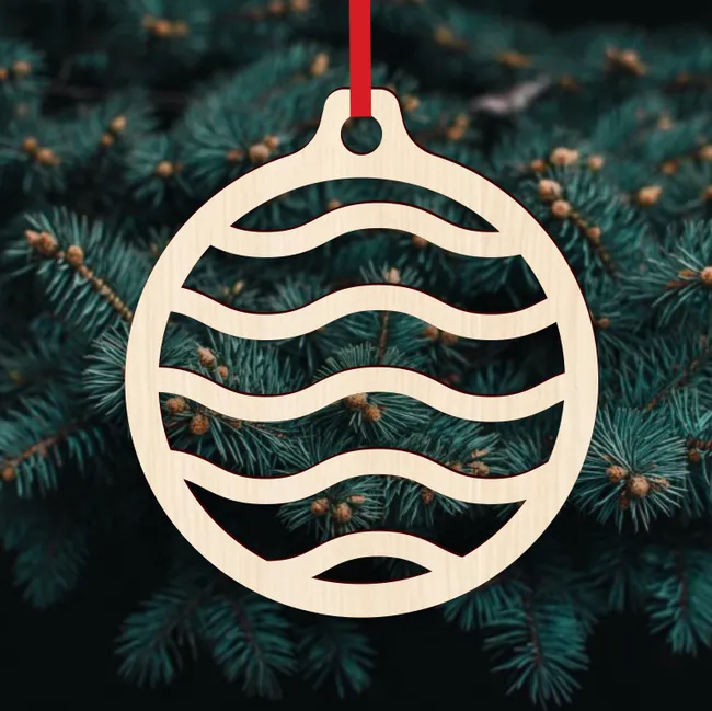 Wavy Christmas Bauble