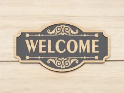 Welcome sign door