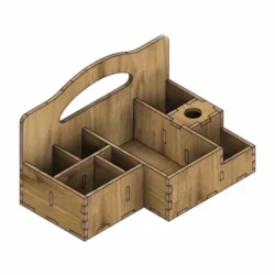 Wood makeup cosmetic organizer