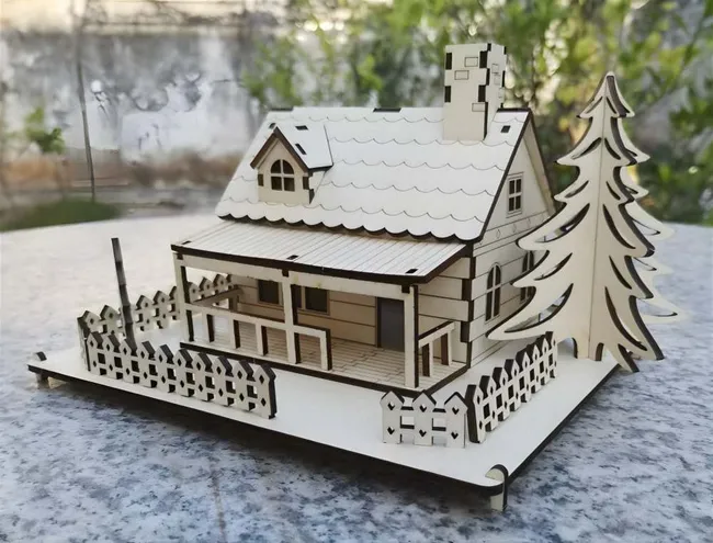 Wooden miniature house