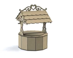 Wooden wishing well card box